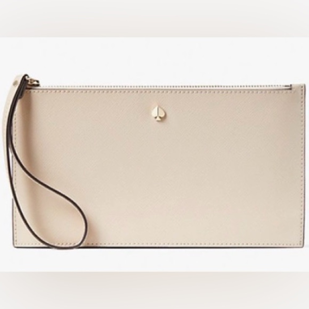 Kate Spade Mila Wristlet Pouch in Warm Beige